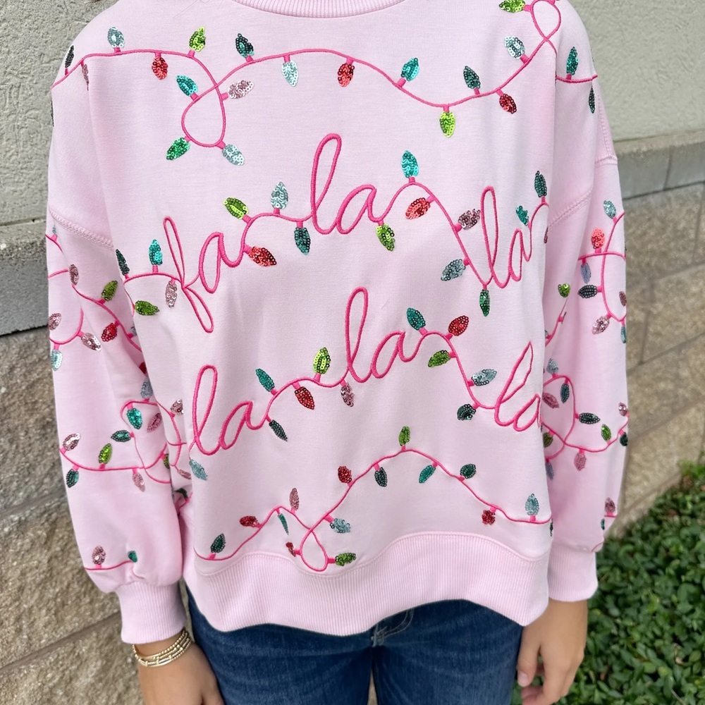 Millie Pink Fa La La Sweater
